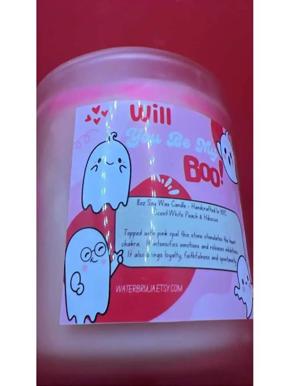 Will You Be My Boo candle, Romantic candle